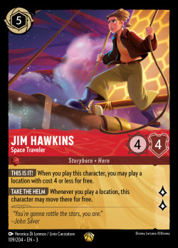 Disney Lorcana Trading Card Game Into the Inklands JIM HAWKINS Space Traveler