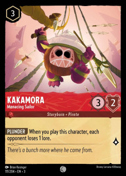 Disney Lorcana Trading Card Game Into the Inklands KAKAMORA Menacing Sailor