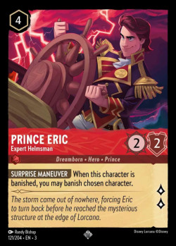 Disney Lorcana Trading Card Game Into the Inklands PRINCE ERIC Expert Helmsman