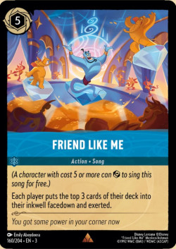 Disney Lorcana Trading Card Game Into the Inklands FRIEND LIKE ME