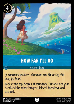 Disney Lorcana Trading Card Game Into the Inklands HOW FAR I'LL GO