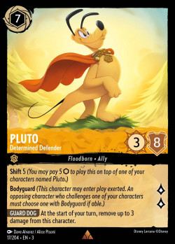 Disney Lorcana Trading Card Game Into the Inklands PLUTO Determined Defender