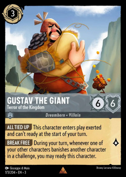Disney Lorcana Trading Card Game Into the Inklands GUSTAV THE GIANT Terror of the Kingdom