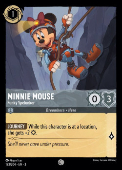 Disney Lorcana Trading Card Game Into the Inklands MINNIE MOUSE Funky Spelunker