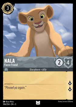 Disney Lorcana Trading Card Game Into the Inklands NALA Fierce Friend