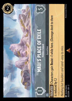 Disney Lorcana Trading Card Game Into the Inklands MAUI'S PLACE OF EXILE Hidden Island
