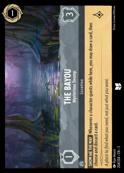Disney Lorcana Trading Card Game Into the Inklands THE BAYOU Mysterious Swamp
