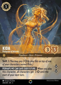Disney Lorcana Trading Card Game Into the Inklands KIDA Protector of Atlantis