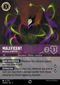 Disney Lorcana Trading Card Game Into the Inklands MALEFICENT Mistress of All Evil