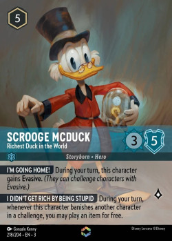 Disney Lorcana Trading Card Game Into the Inklands SCROOGE McDUCK Richest Duck in the World