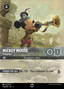 Disney Lorcana Trading Card Game Into the Inklands MICKEY MOUSE Trumpeter