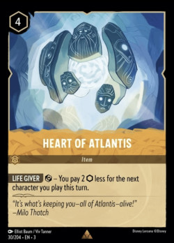 Disney Lorcana Trading Card Game Into the Inklands HEART OF ATLANTIS