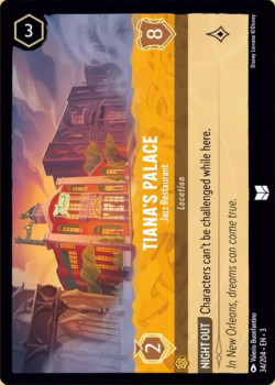 Disney Lorcana Trading Card Game Into the Inklands TIANA'S PALACE Jazz Restaurant