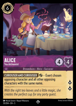 Disney Lorcana Trading Card Game Into the Inklands ALICE Tea Alchemist