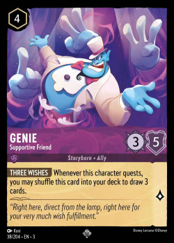 Disney Lorcana Trading Card Game Into the Inklands GENIE Supportive Friend