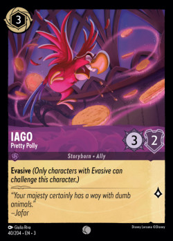 Disney Lorcana Trading Card Game Into the Inklands IAGO Pretty Polly