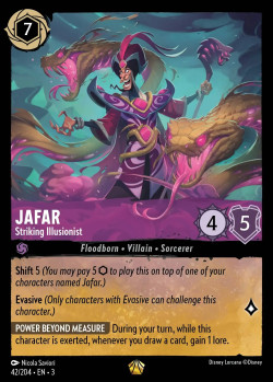 Disney Lorcana Trading Card Game Into the Inklands JAFAR Striking Illusionist