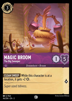 Disney Lorcana Trading Card Game Into the Inklands MAGIC BROOM The Big Sweeper