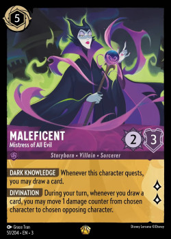 Disney Lorcana Trading Card Game Into the Inklands MALEFICENT Mistress of All Evil