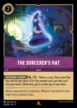 Disney Lorcana Trading Card Game Into the Inklands THE SORCERER'S HAT