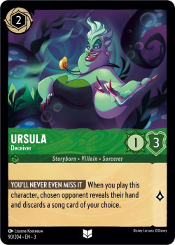 Disney Lorcana Trading Card Game Into the Inklands URSULA Deceiver