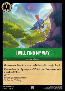 Disney Lorcana Trading Card Game Into the Inklands I WILL FIND MY WAY