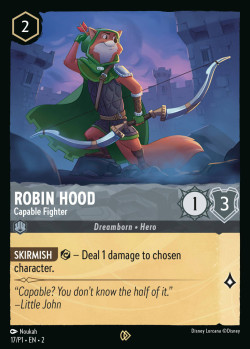 Disney Lorcana Trading Card Game Promos ROBIN HOOD Capable Fighter