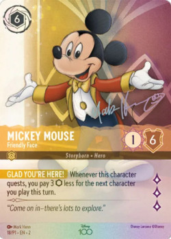 Disney Lorcana Trading Card Game Promos MICKEY MOUSE Friendly Face