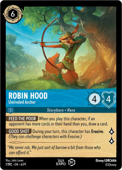 Disney Lorcana Trading Card Game Promos ROBIN HOOD Unrivaled Archer