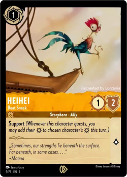 Disney Lorcana Trading Card Game Promos HEIHEI Boat Snack