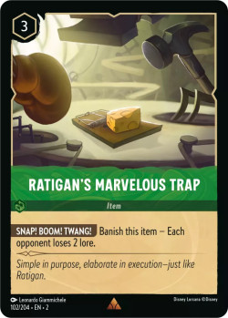 Disney Lorcana Trading Card Game Rise of the Floodborn RATIGAN'S MARVELOUS TRAP