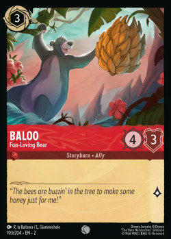 Disney Lorcana Trading Card Game Rise of the Floodborn BALOO Fun