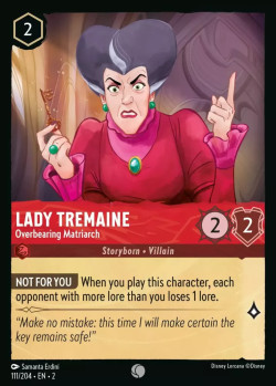 Disney Lorcana Trading Card Game Rise of the Floodborn LADY TREMAINE Overbearing Matriarch