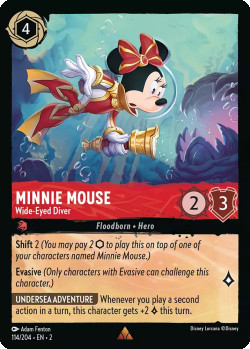 Disney Lorcana Trading Card Game Rise of the Floodborn MINNIE MOUSE Wide