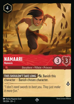 Disney Lorcana Trading Card Game Rise of the Floodborn NAMAARI Nemesis