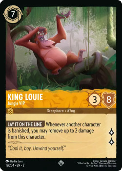Disney Lorcana Trading Card Game Rise of the Floodborn KING LOUIE Jungle VIP