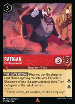 Disney Lorcana Trading Card Game Rise of the Floodborn RATIGAN Very Large Mouse