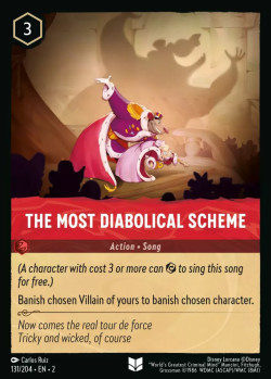 Disney Lorcana Trading Card Game Rise of the Floodborn THE MOST DIABOLICAL SCHEME