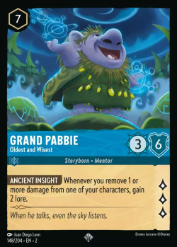 Disney Lorcana Trading Card Game Rise of the Floodborn GRAND PABBIE Oldest And Wisest