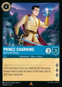 Disney Lorcana Trading Card Game Rise of the Floodborn PRINCE CHARMING Heir To The Throne