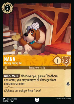 Disney Lorcana Trading Card Game Rise of the Floodborn NANA Darling Family Pet