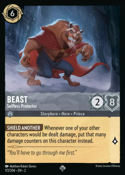 Disney Lorcana Trading Card Game Rise of the Floodborn BEAST Selfless Protector