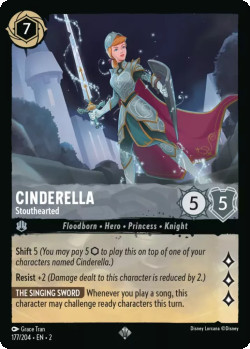 Disney Lorcana Trading Card Game Rise of the Floodborn CINDERELLA Stouthearted
