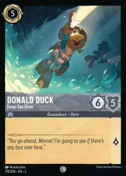 Disney Lorcana Trading Card Game Rise of the Floodborn DONALD DUCK Deep
