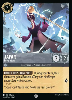 Disney Lorcana Trading Card Game Rise of the Floodborn JAFAR Royal Vizier