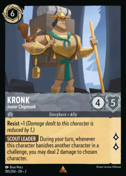 Disney Lorcana Trading Card Game Rise of the Floodborn KRONK Junior Chipmunk