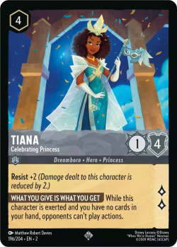 Disney Lorcana Trading Card Game Rise of the Floodborn TIANA Celebrating Princess