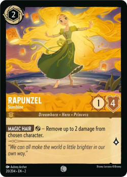 Disney Lorcana Trading Card Game Rise of the Floodborn RAPUNZEL Sunshine