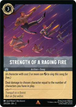 Disney Lorcana Trading Card Game Rise of the Floodborn STRENGTH OF A RAGING FIRE