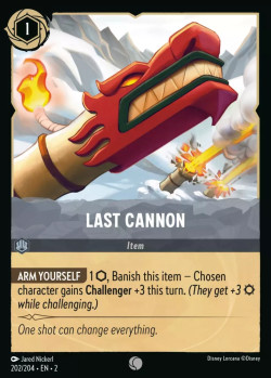 Disney Lorcana Trading Card Game Rise of the Floodborn LAST CANNON